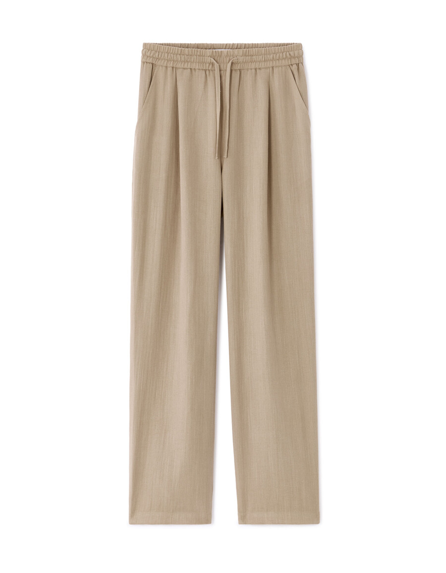 pantaloni larghi testurizzati