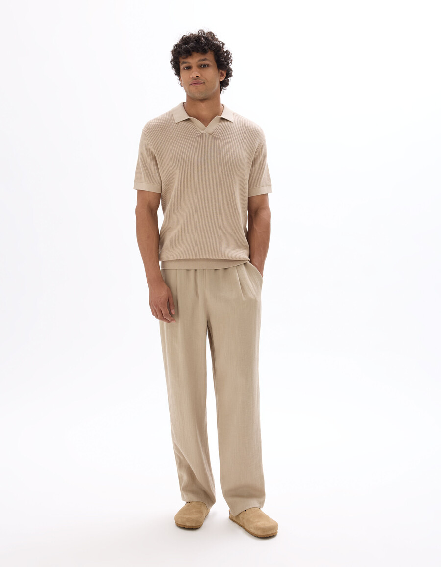 pantaloni larghi testurizzati