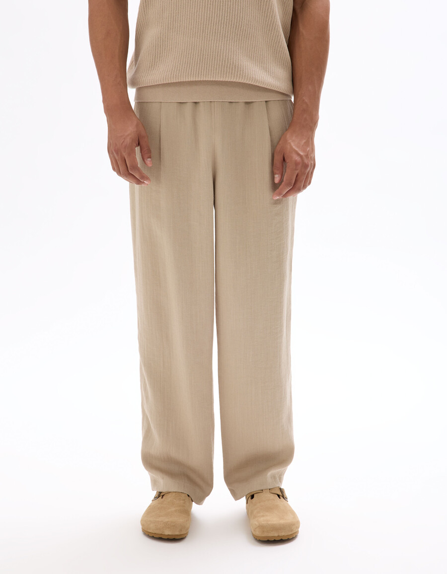 pantaloni larghi testurizzati