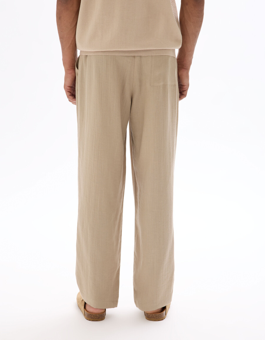 pantaloni larghi testurizzati