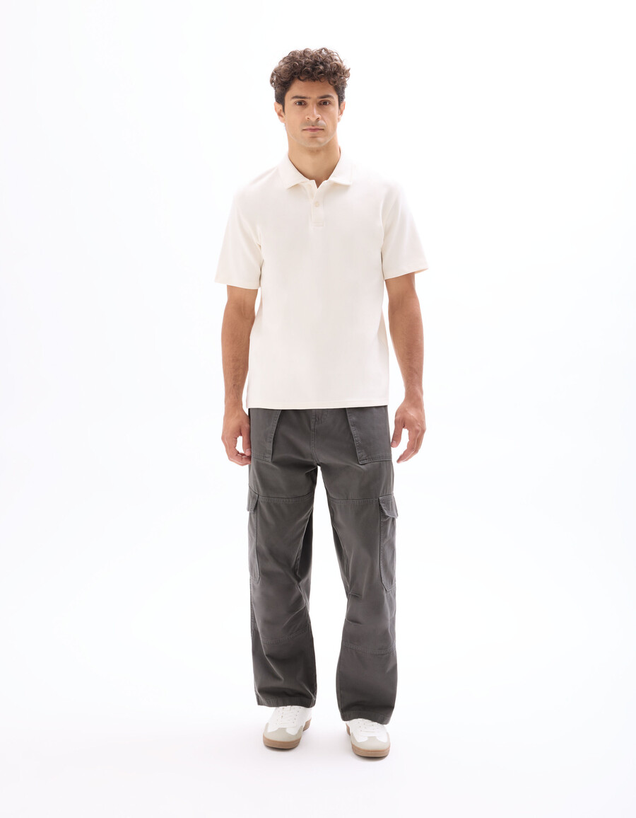 pantaloni cargo larghi 100 cotone