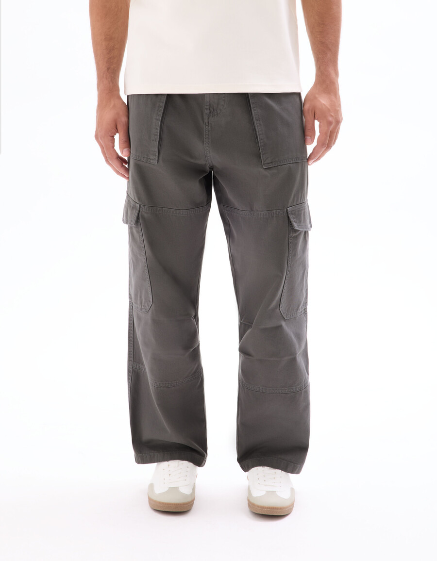 pantaloni cargo larghi 100 cotone