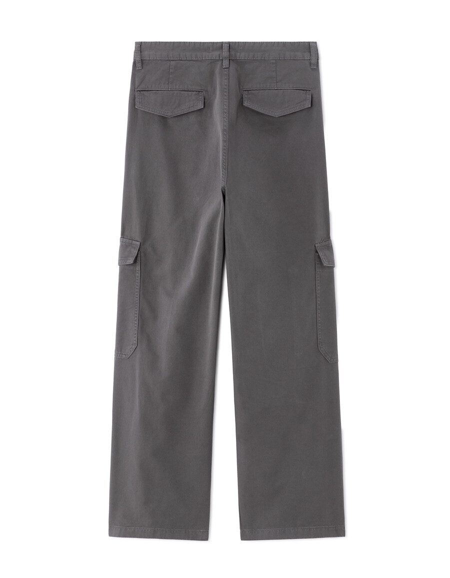 pantaloni cargo larghi 100 cotone