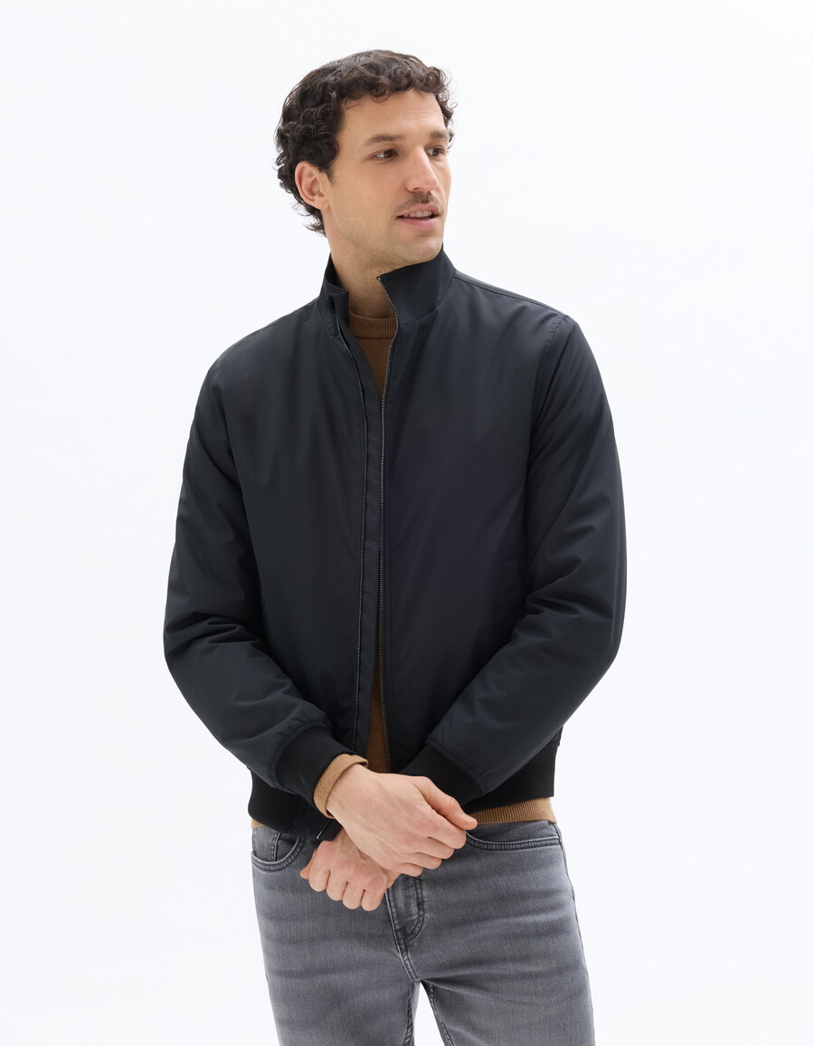 giacca nera drycore con collo alto