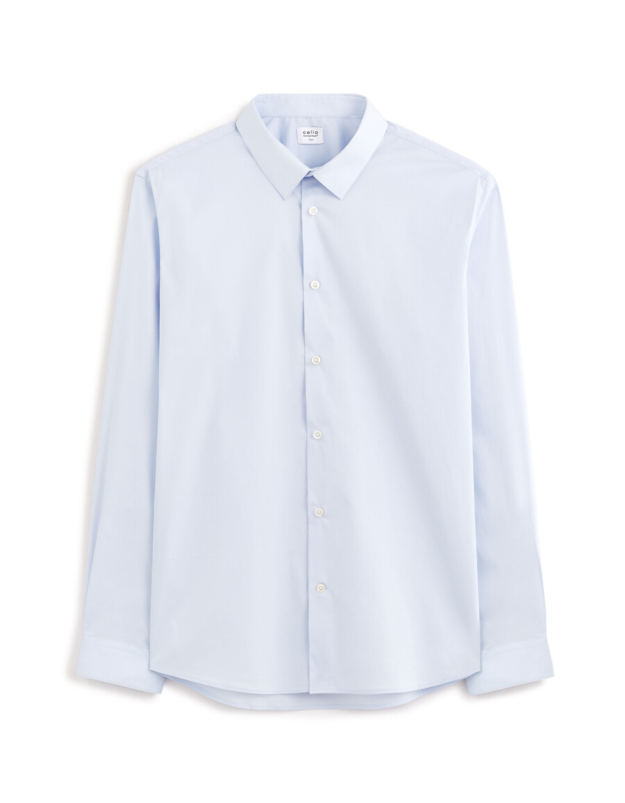 camicia in cotone elasticizzato slim fit