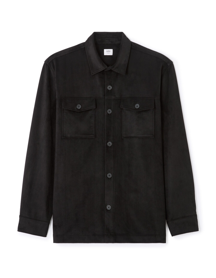 camicia effetto scamosciato