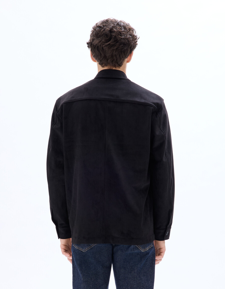 camicia effetto scamosciato