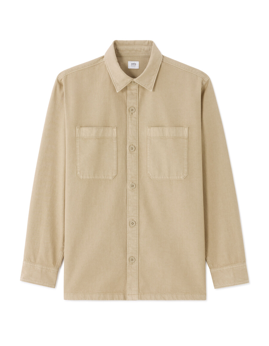camicia oversize in 100 cotone tinto in capo