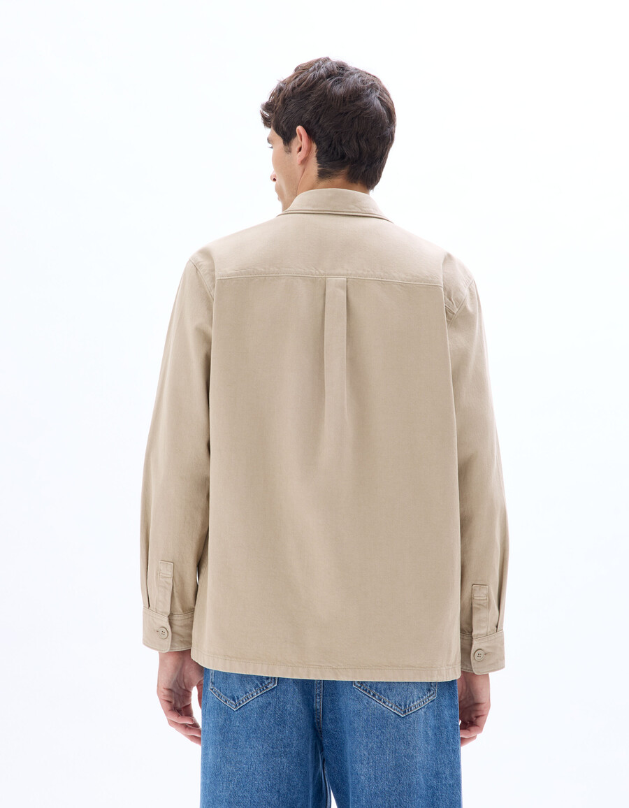 camicia oversize in 100 cotone tinto in capo
