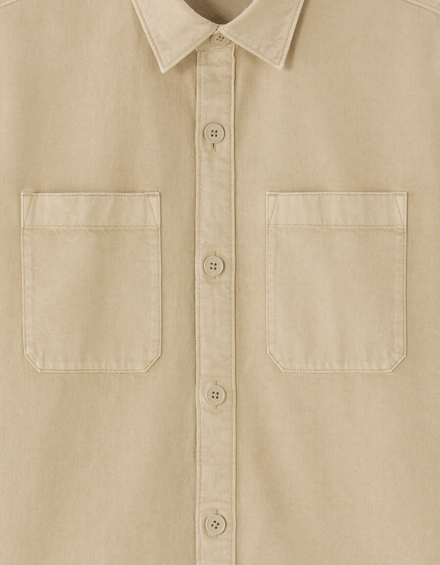 camicia oversize in 100 cotone tinto in capo