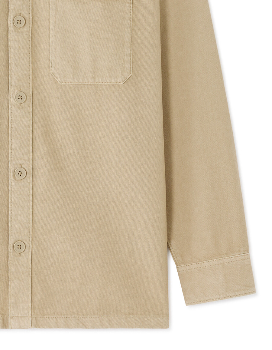 camicia oversize in 100 cotone tinto in capo