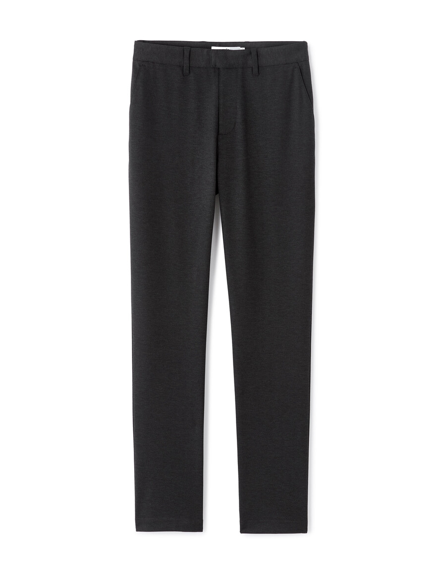 pantaloni chino slim in jersey