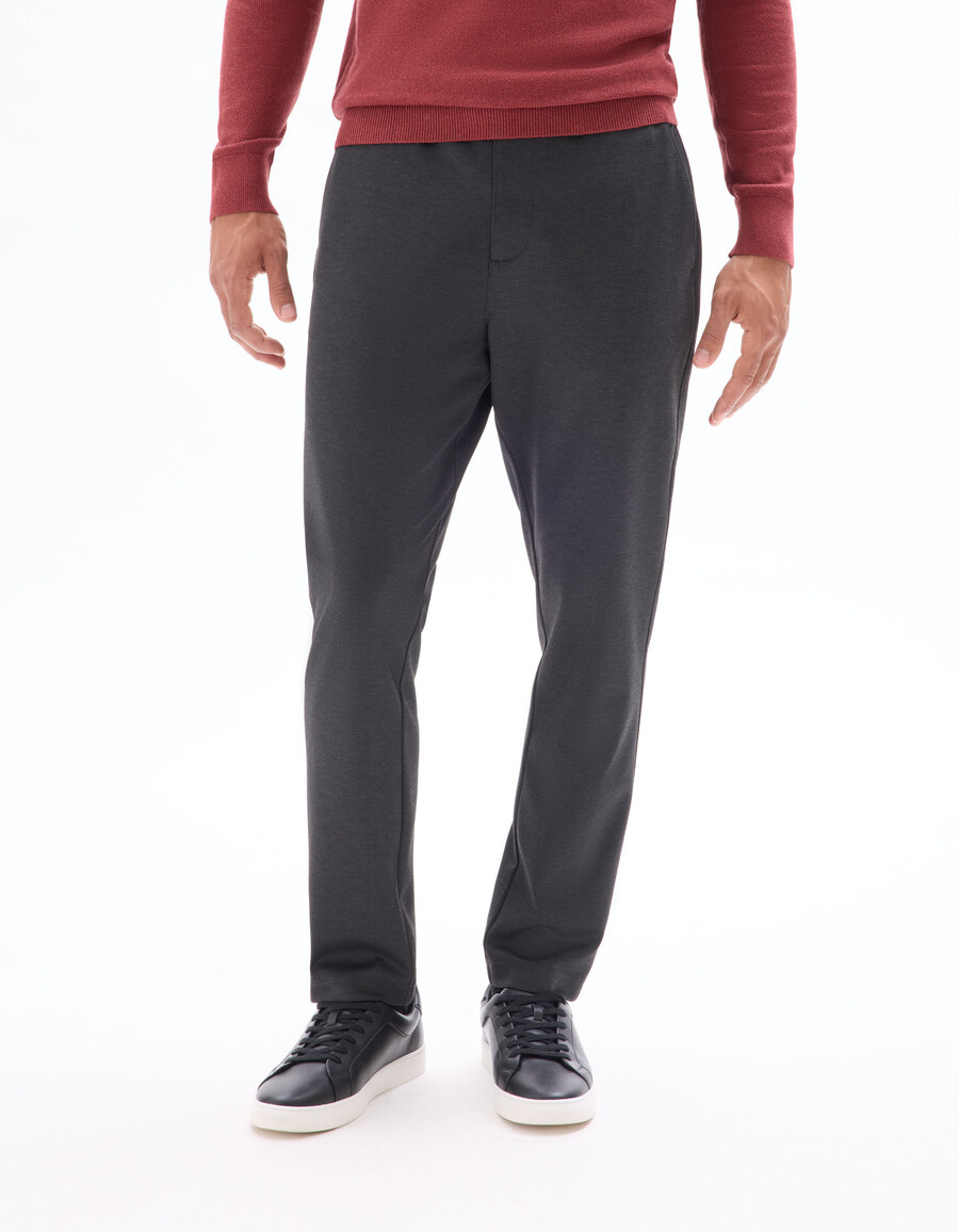 pantaloni chino slim in jersey
