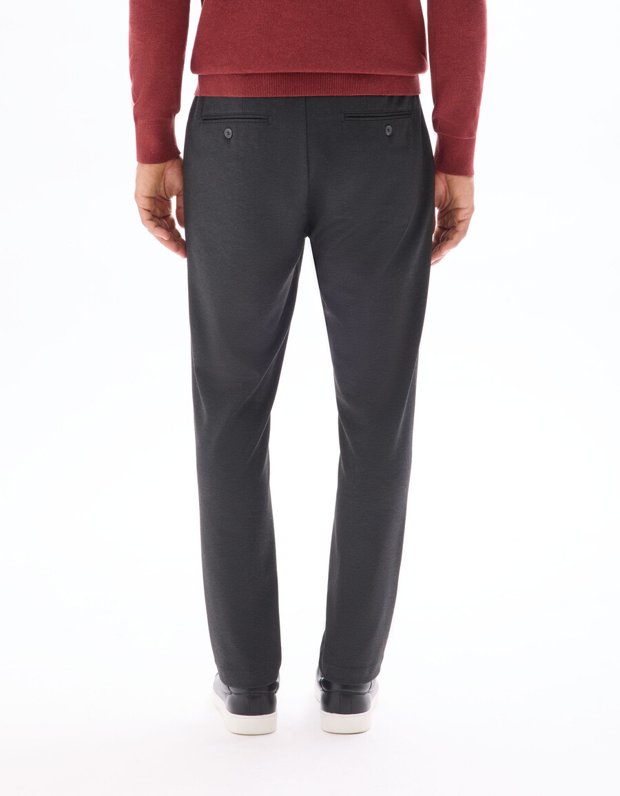 pantaloni chino slim in jersey
