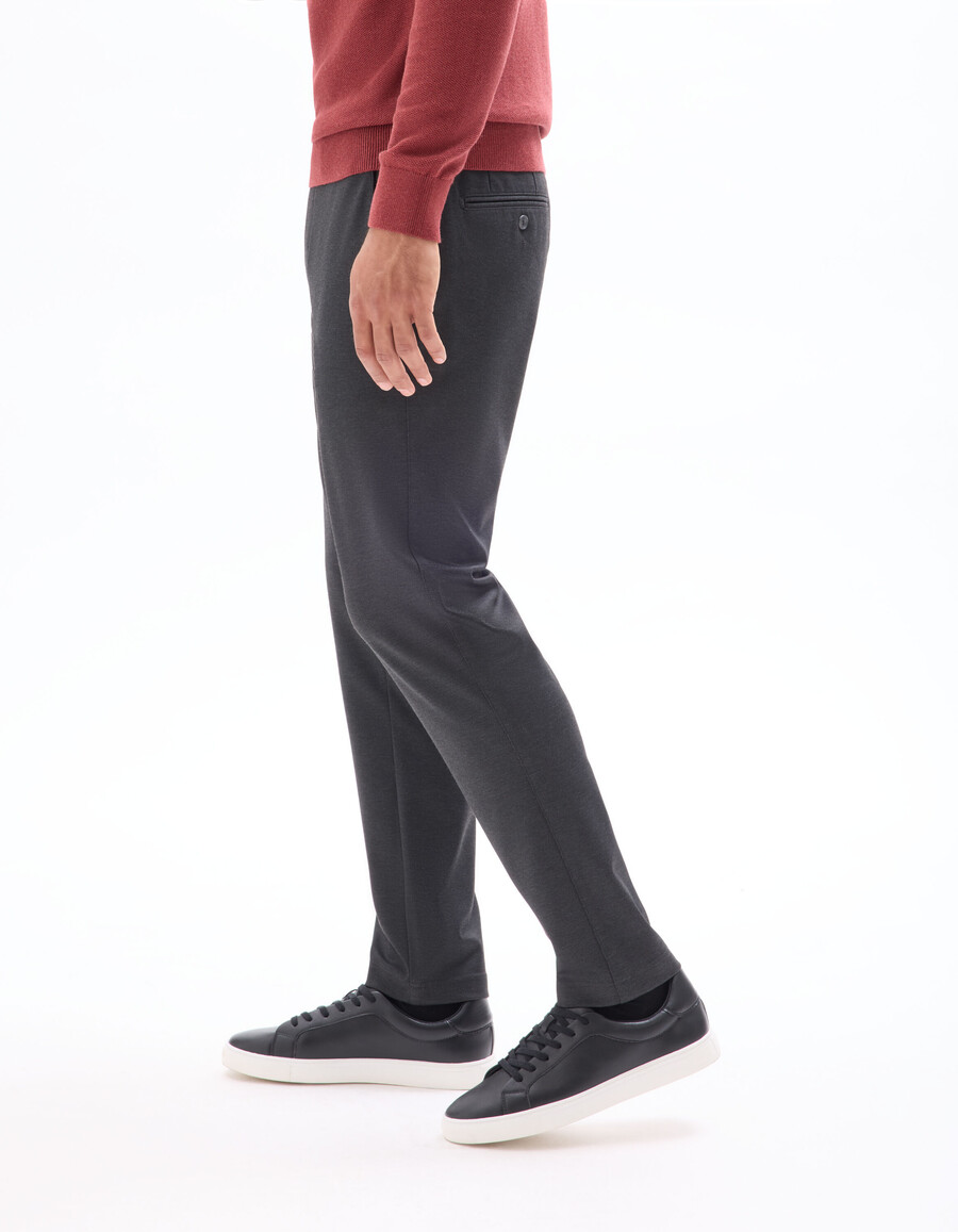 pantaloni chino slim in jersey