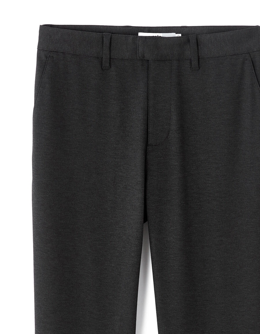 pantaloni chino slim in jersey