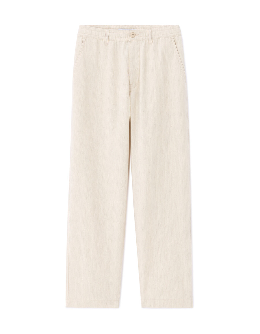 pantaloni dritti in jacquard