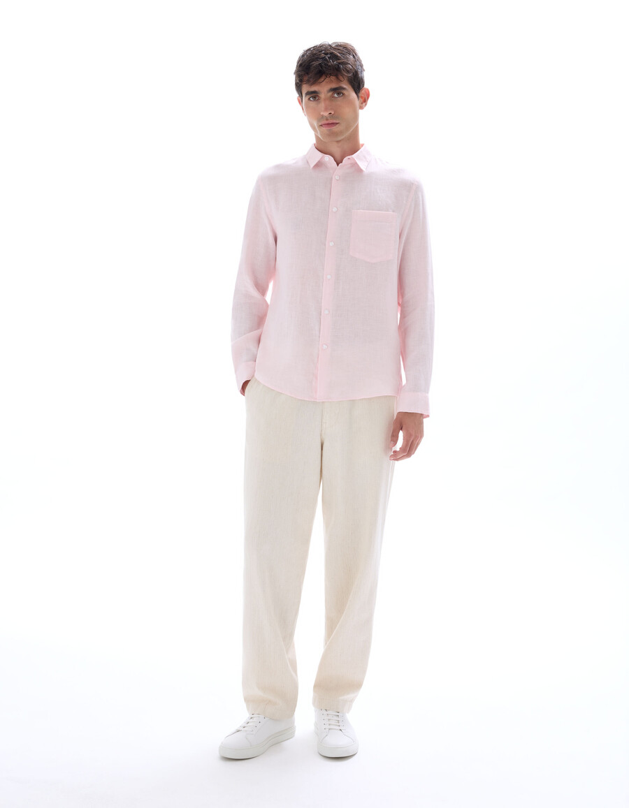 pantaloni dritti in jacquard
