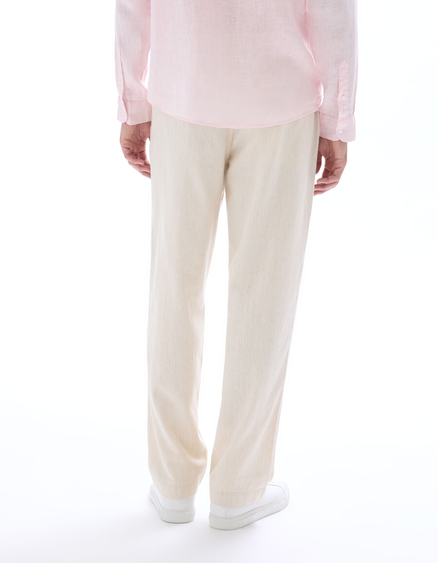 pantaloni dritti in jacquard