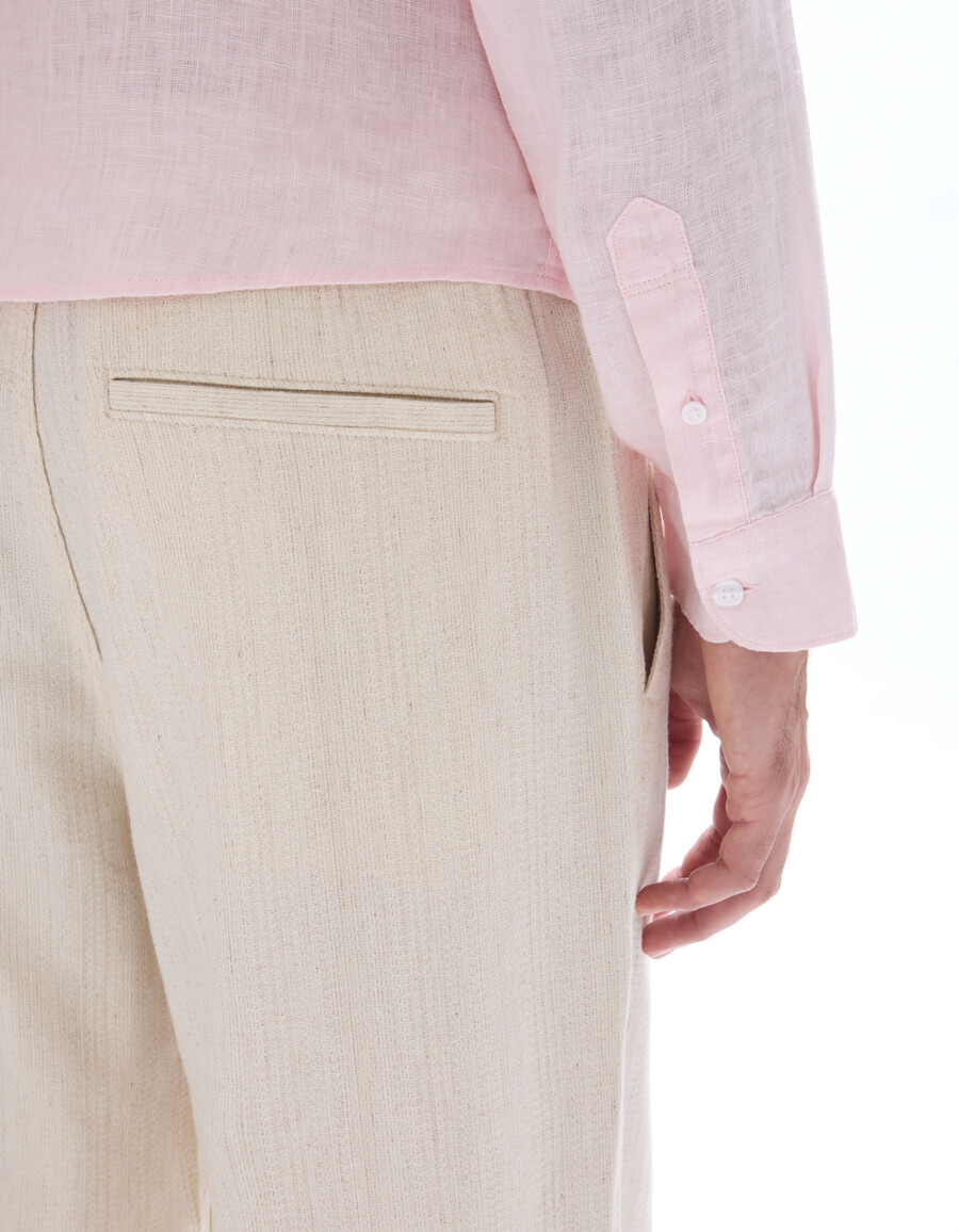 pantaloni dritti in jacquard