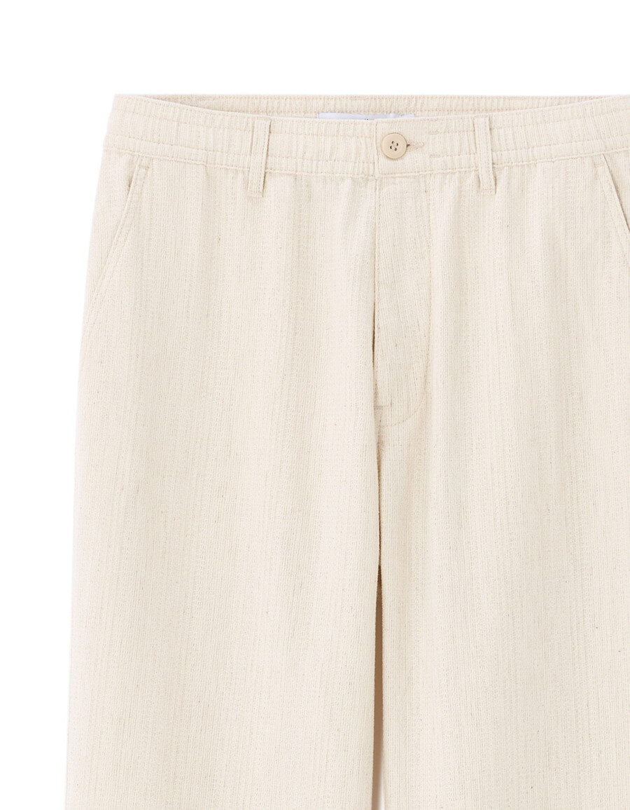 pantaloni dritti in jacquard