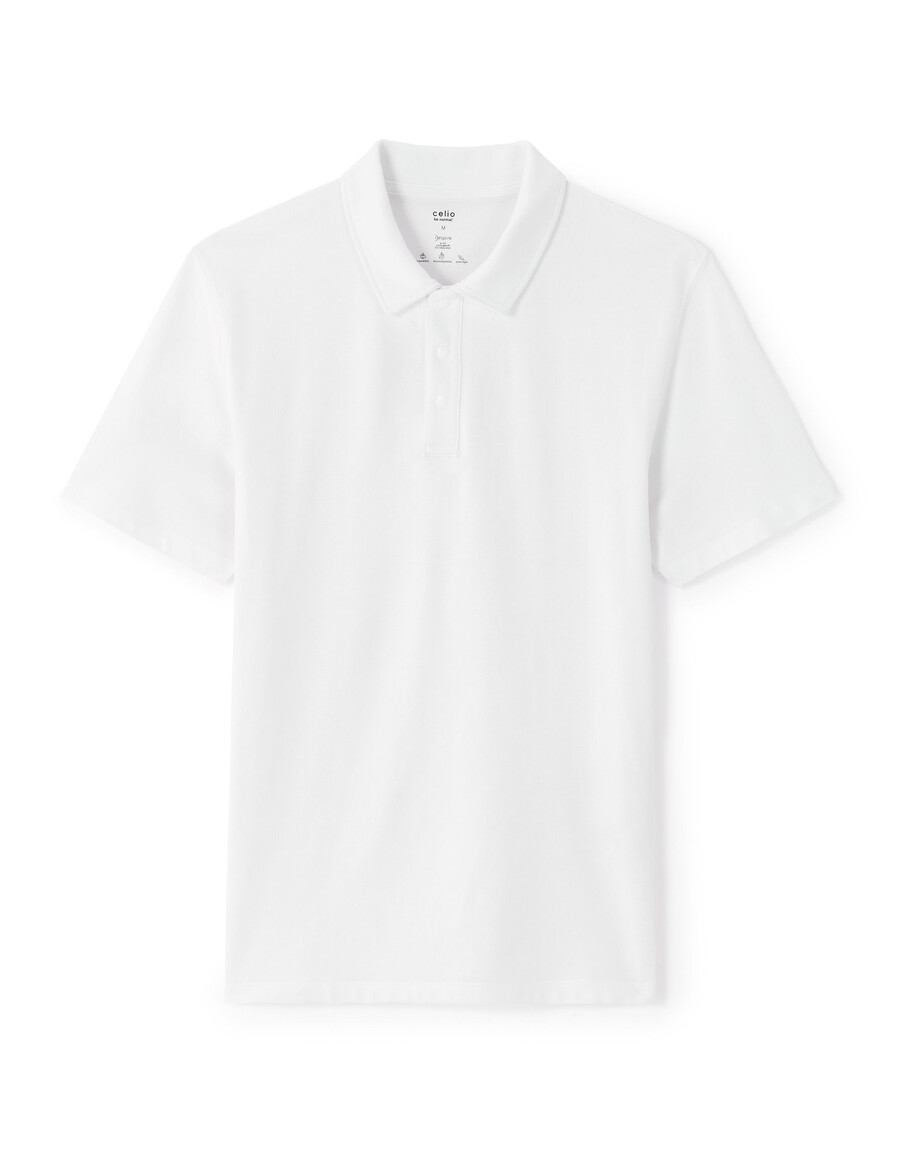 polo squadrata in misto cotone