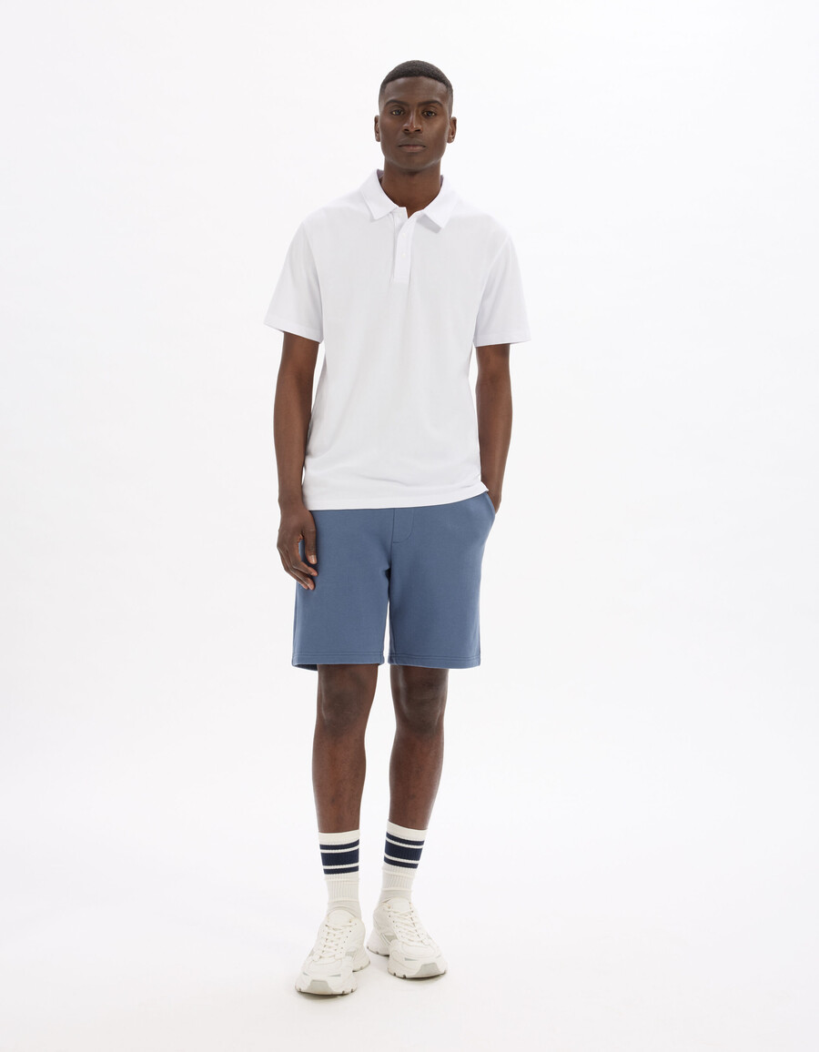 polo squadrata in misto cotone