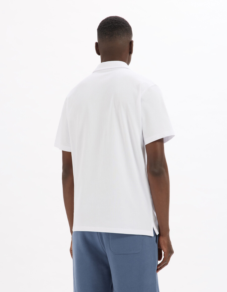 polo squadrata in misto cotone