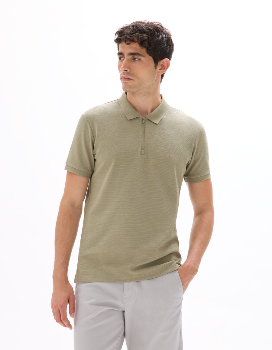 polo slim in misto cotone