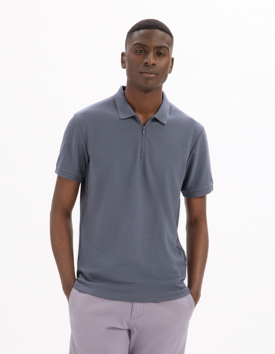 polo slim fit misto cotone