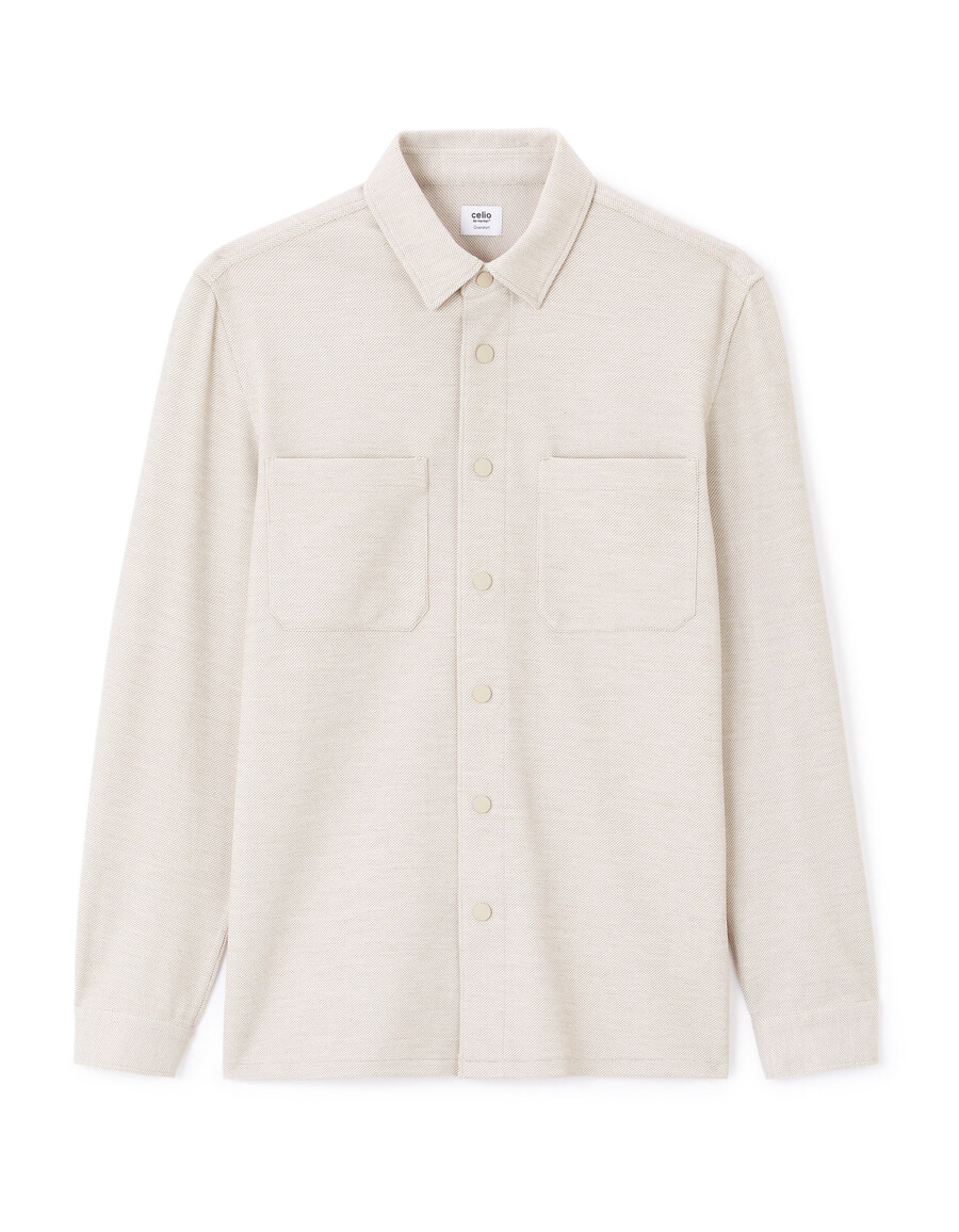 camicia oversize testurizzata a 2 tasche