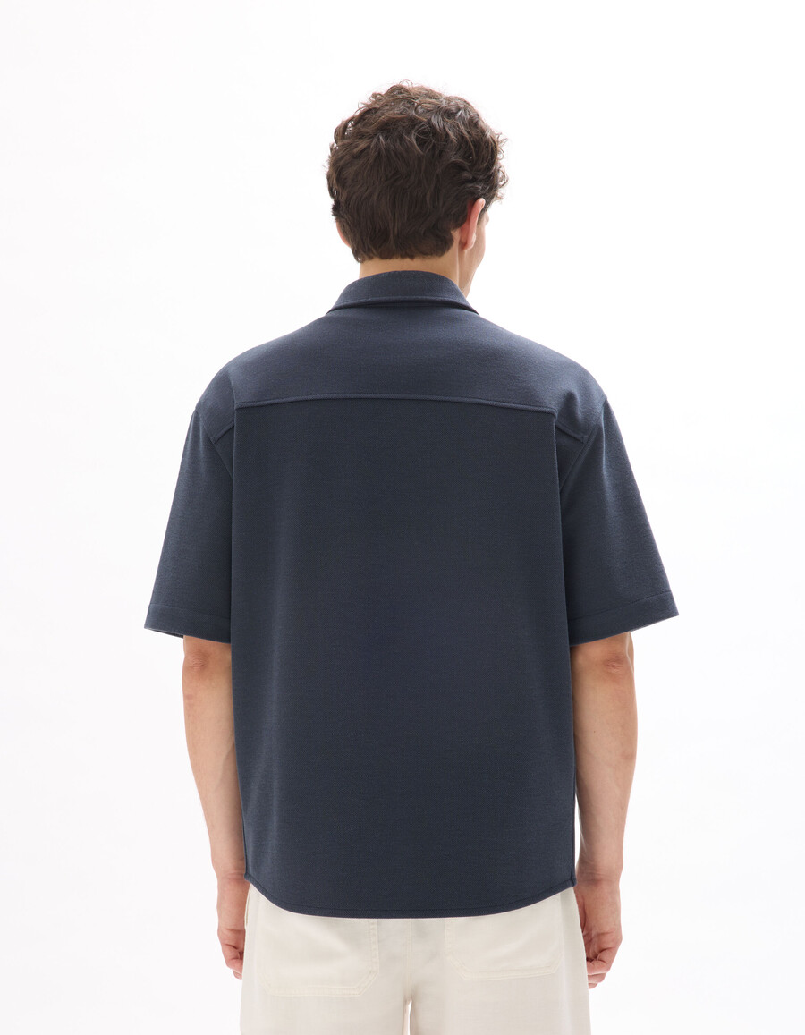 camicia blu navy grande