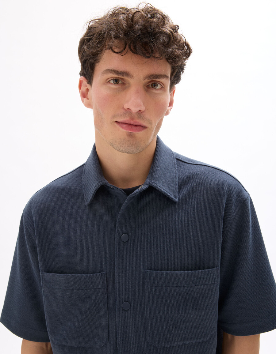 camicia blu navy grande