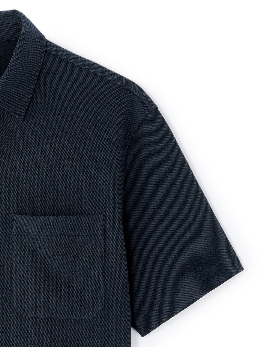camicia blu navy grande