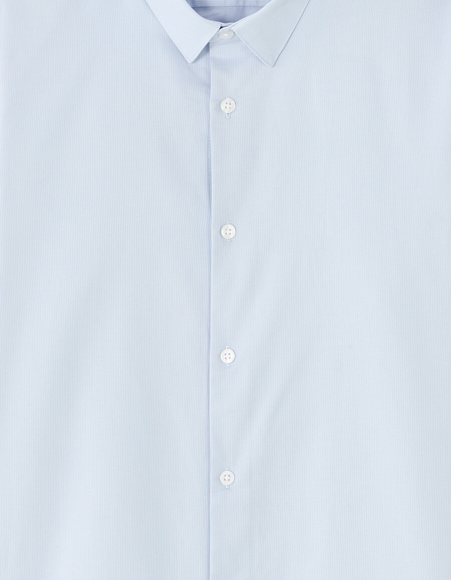 camicia slim dobby 100 cotone