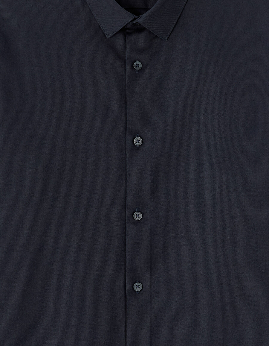 camicia slim dobby 100 cotone