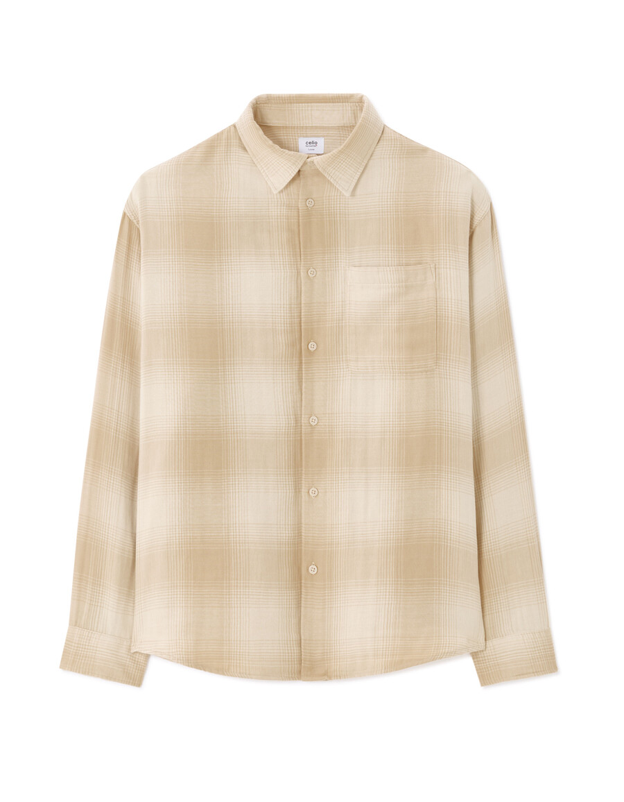 camicia ampia in flanella a quadri