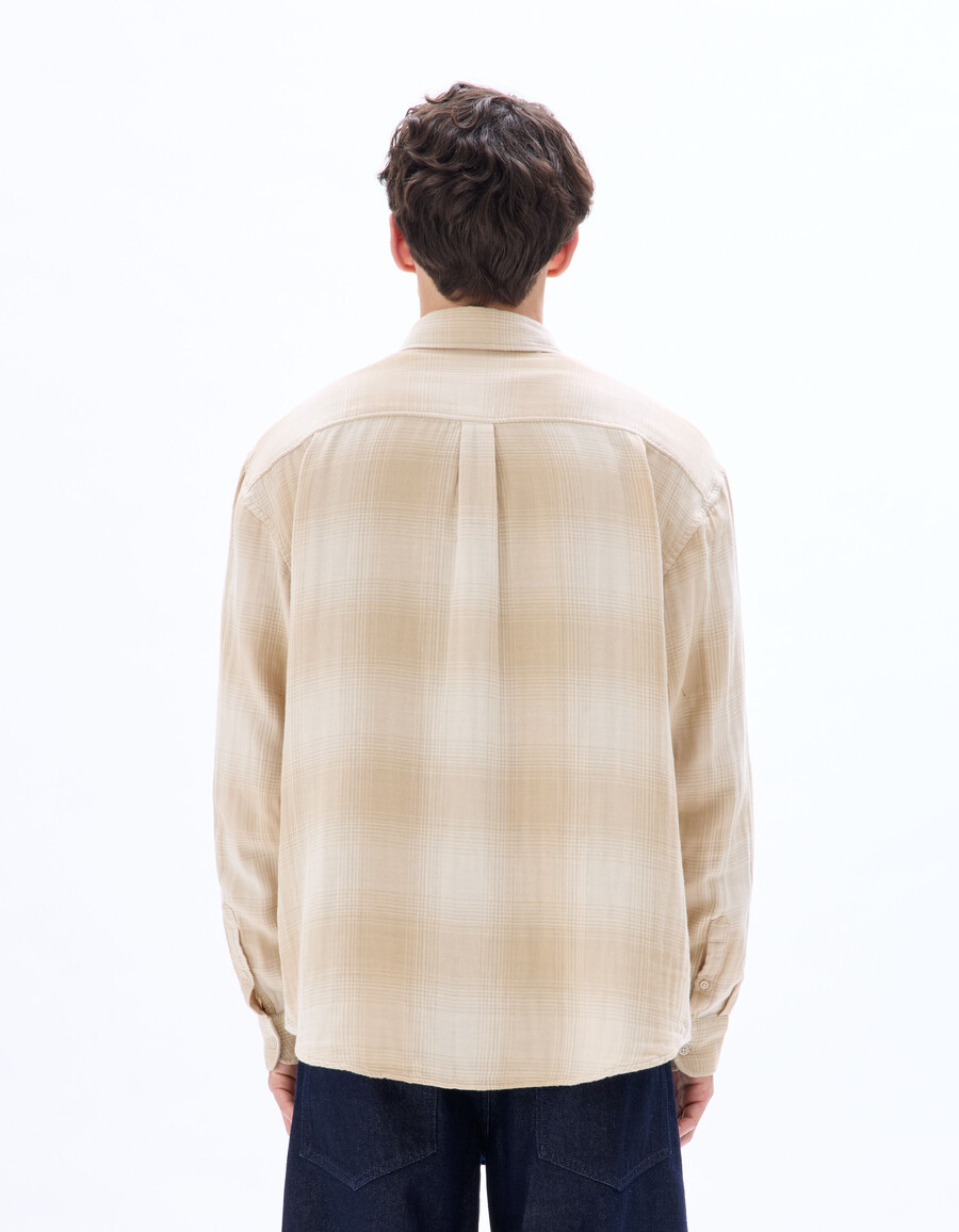 camicia ampia in flanella a quadri