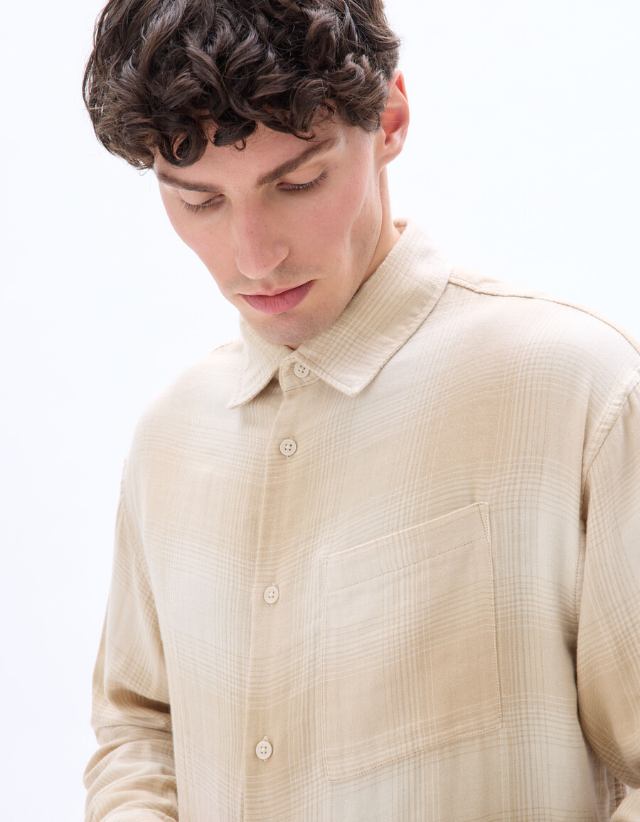 camicia ampia in flanella a quadri