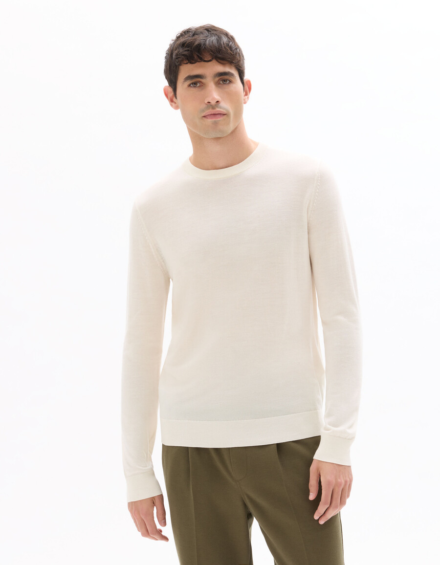 maglione girocollo 100 lana merino