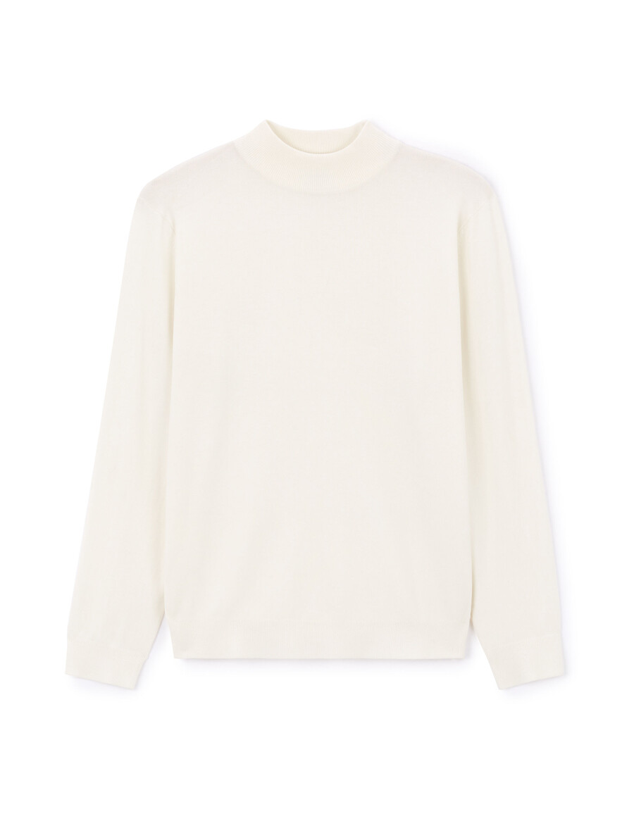 maglione in jersey a collo alto