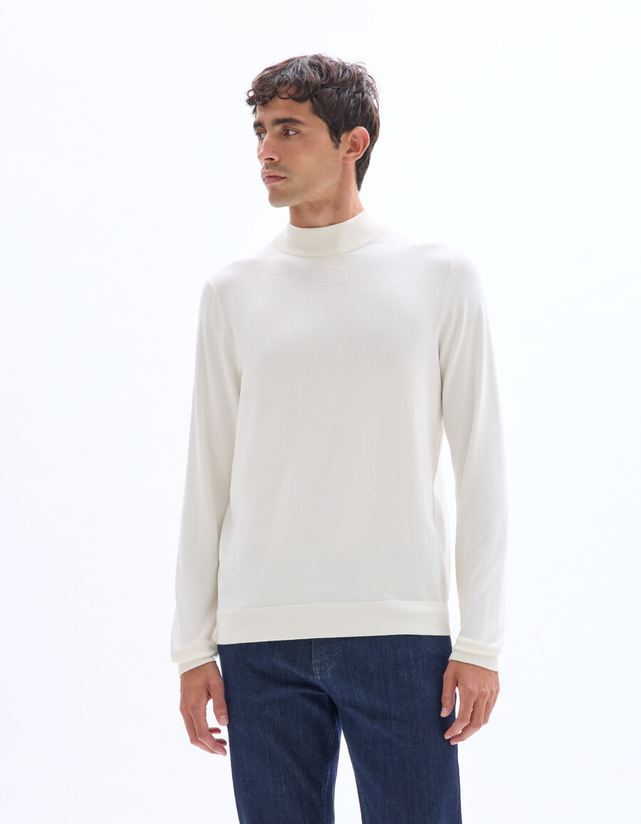 maglione in jersey a collo alto