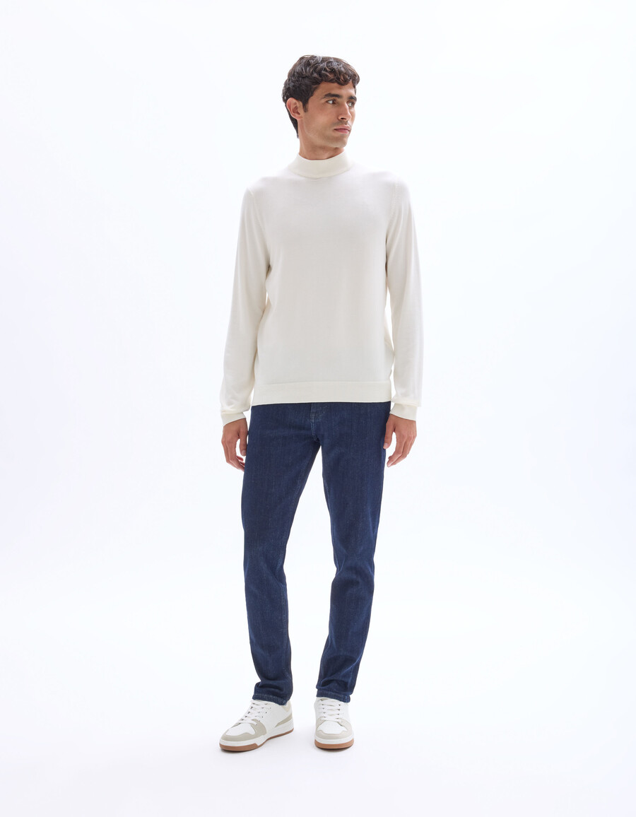 maglione in jersey a collo alto