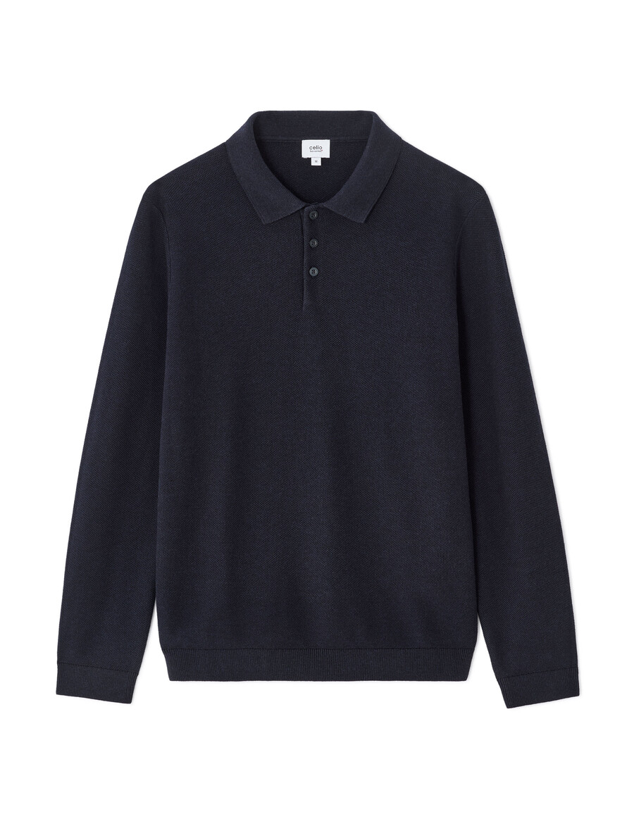 maglione a collo polo sottile 100 cotone