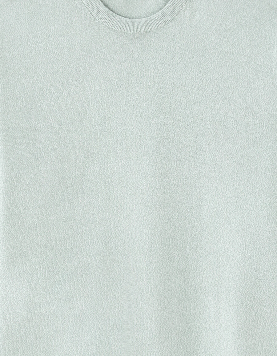 maglione girocollo in cotone mouliné