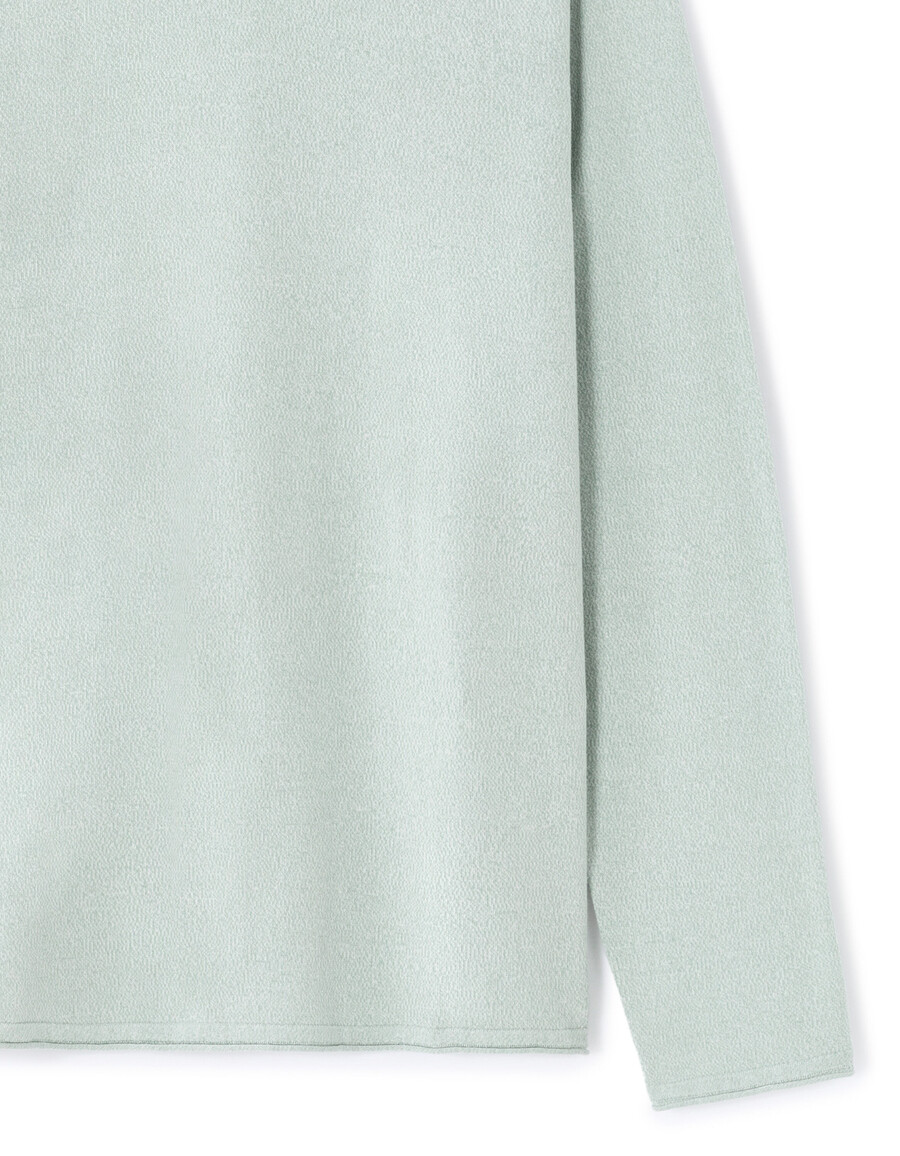 maglione girocollo in cotone mouliné