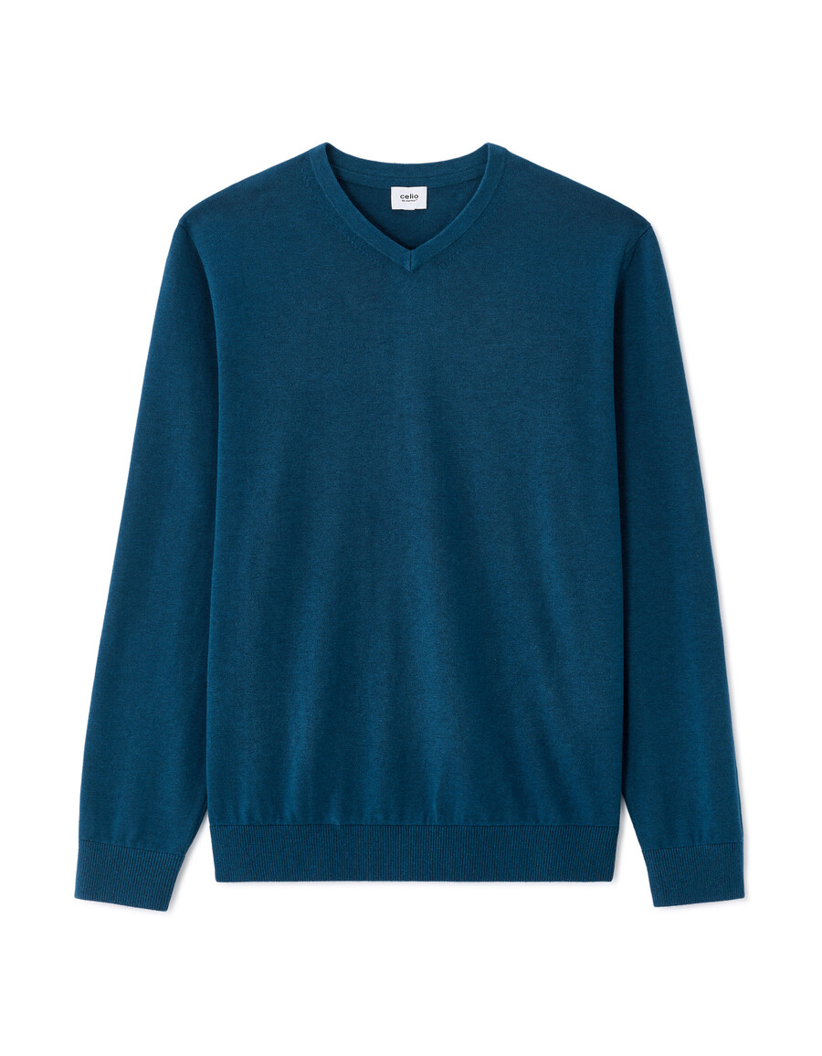 maglione con scollo a v 100 cotone