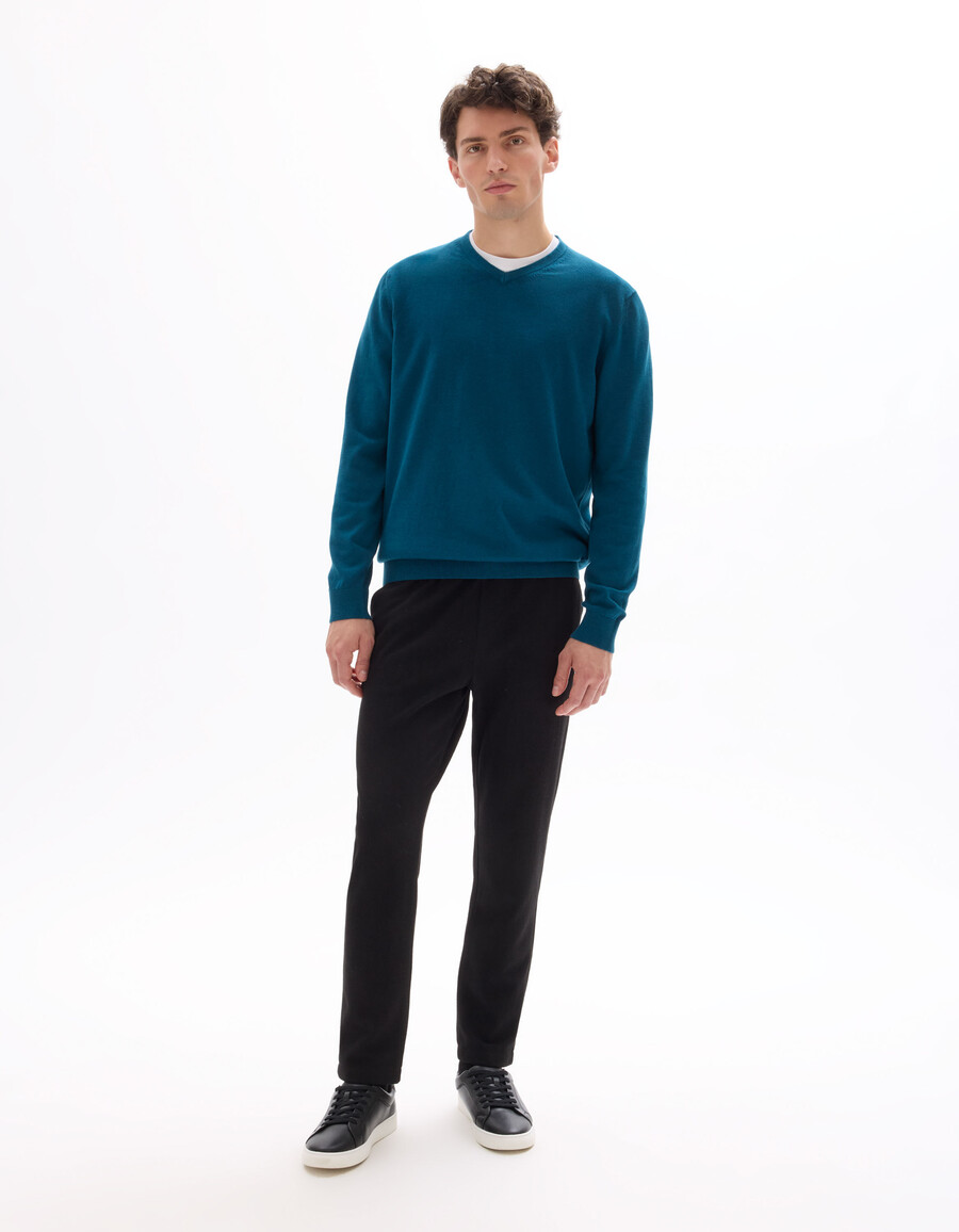 maglione con scollo a v 100 cotone