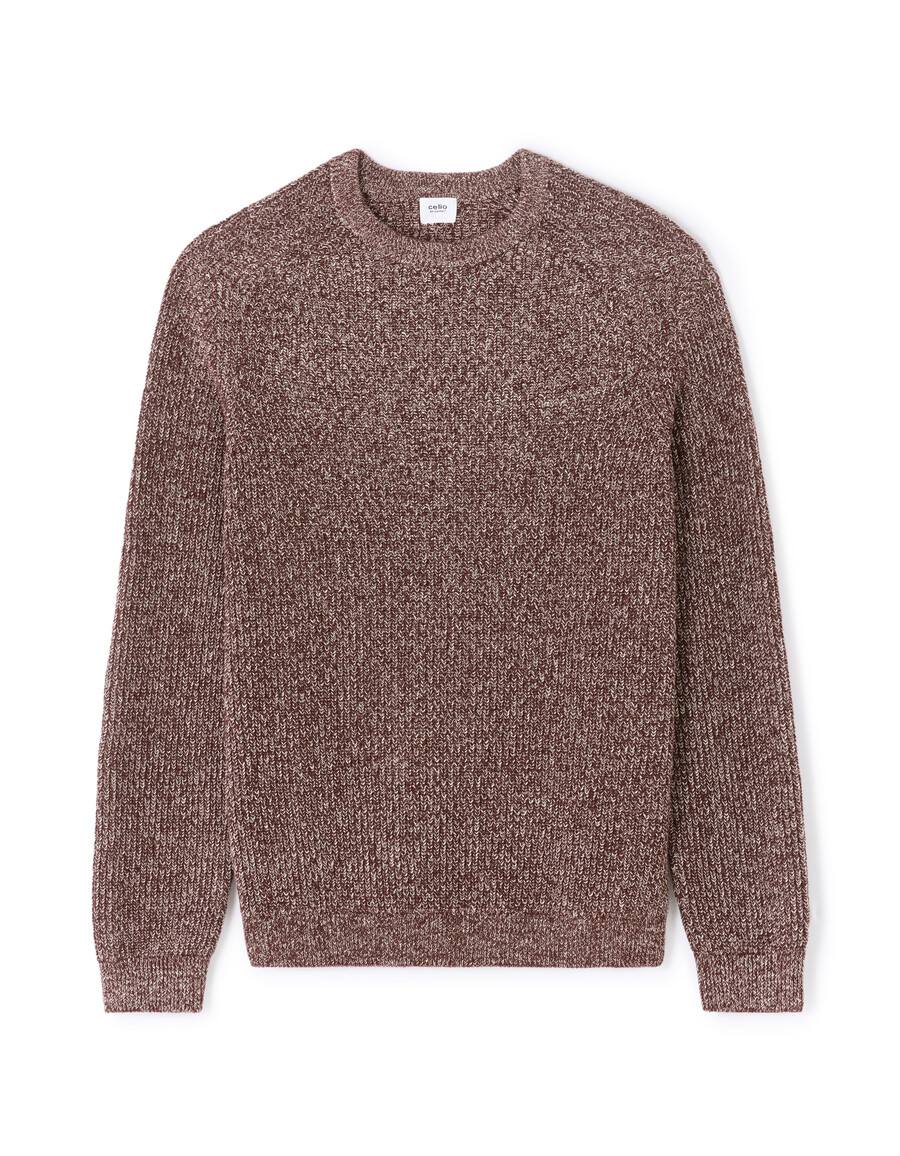 maglione in cotone a scollo tondo