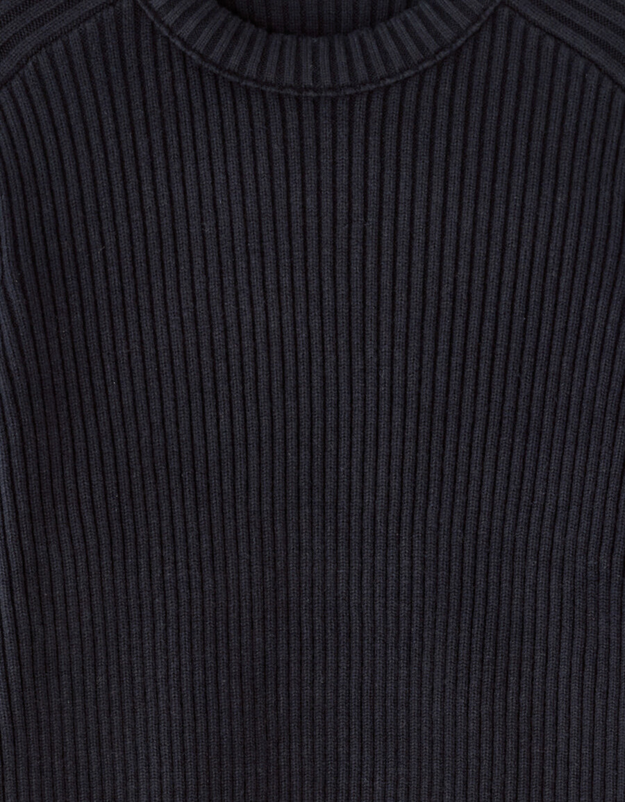 maglione girocollo a coste